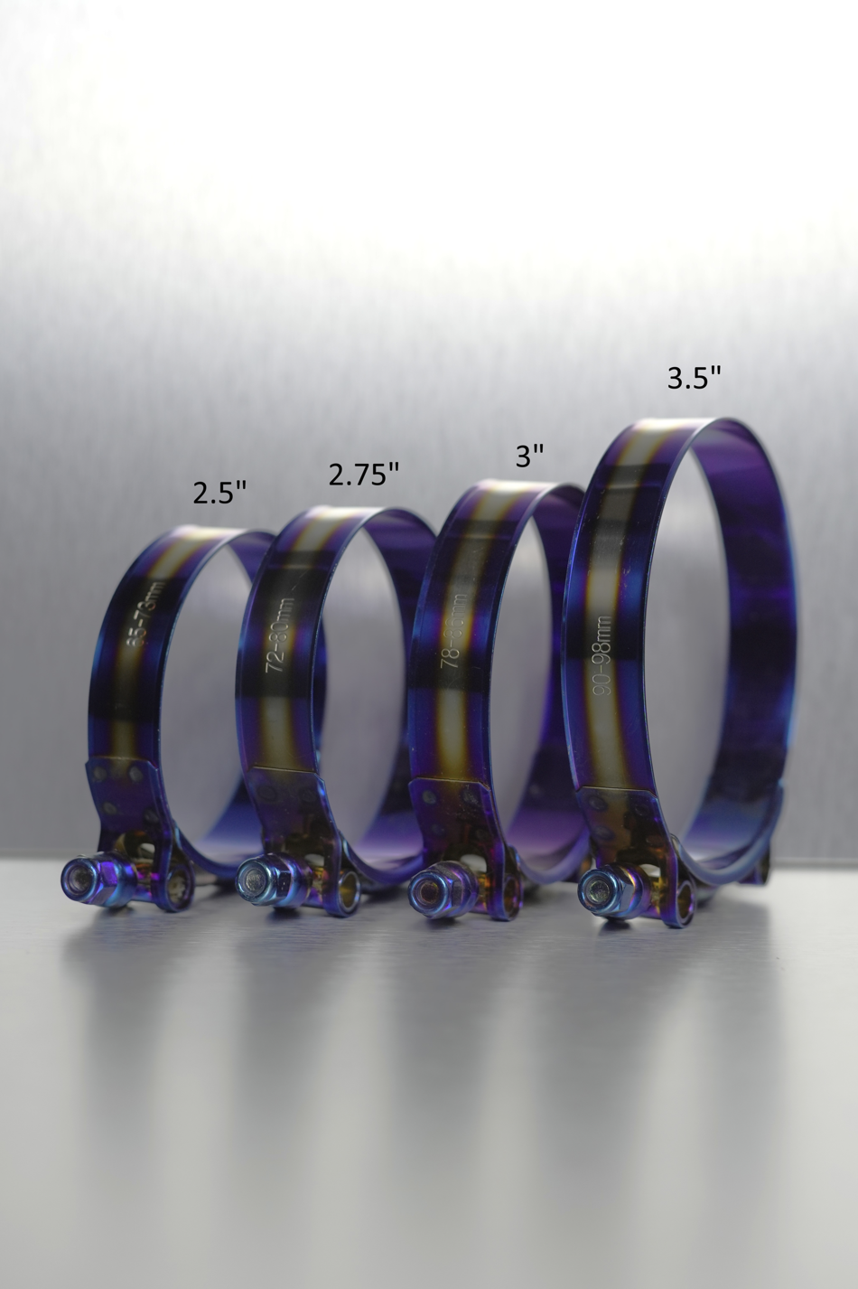 Titanium Clamps 2.5" / 2.75" / 3" / 3.5"